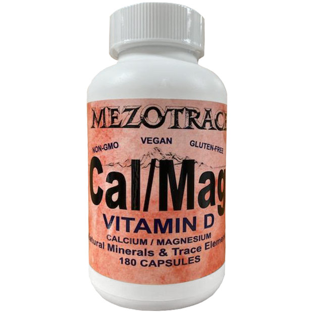 Mezotrace Mezotrace Calcium/Magnesium Natural Minerals with Vitamin D, 180 Tablets