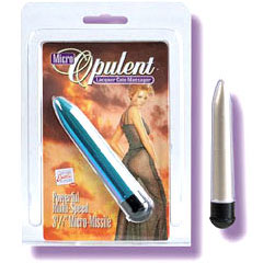 California Exotic Novelties Micro Missile Opulent Lacquer Cote Massager - Pearl Steel, California Exotic Novelties