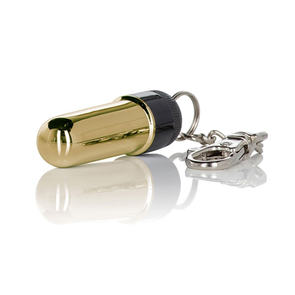 California Exotic Novelties Micro Vibro Keychain - Gold, California Exotic Novelties