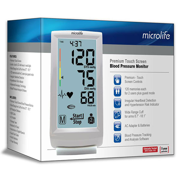 Microlife Microlife Blood Pressure Monitor with Premium Touch Screen, 1 Kit
