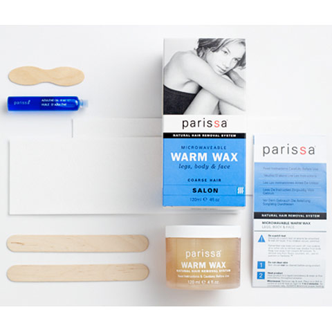 Parissa Natural Hair Removal Microwaveable Warm Wax Hair Removal, 1 Kit (4 oz), Parissa Natural Hair Removal System