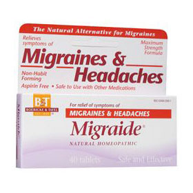 Boericke & Tafel Migraide for Migraines & Headaches, 40 Tablets, Boericke & Tafel Homeopathic