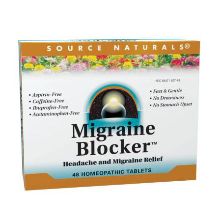 Source Naturals Migraine Blocker, Headache and Migraine Relief, 48 Tablets, Source Naturals