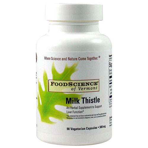 FoodScience Of Vermont Milk Thistle 300 mg 90 caps, FoodScience Of Vermont