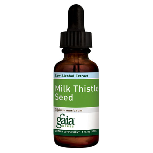 Gaia Herbs Milk Thistle Seed, Low alcohol Liquid, 2 oz, Gaia Herbs