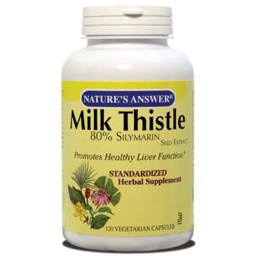 Nature's Answer Milk Thistle Seed Standardized, 120 Veggie Caps, Nature's Answer