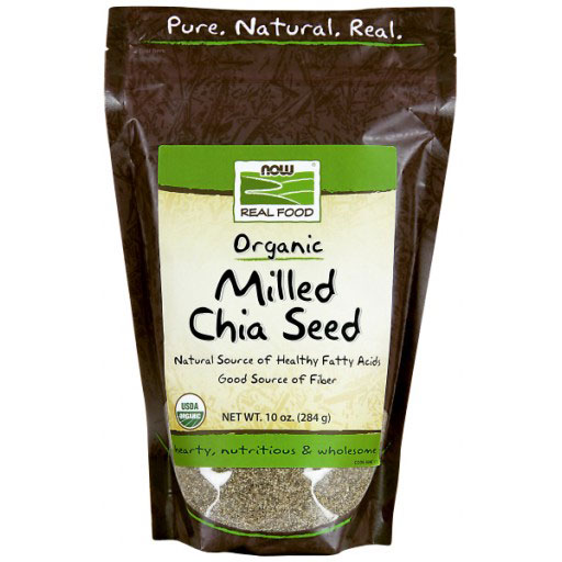NOW Foods Milled Chia Seed, Organic, 10 oz, NOW Foods