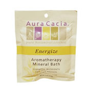 Aura Cacia Mineral Bath Energize, Aromatherapy Mineral Bath Salt, 2.5 oz Packet, Aura Cacia
