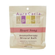 Aura Cacia Mineral Bath Heart Song, Aromatherapy Mineral Bath Salt, 2.5 oz Packet, Aura Cacia