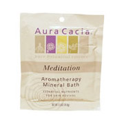 Aura Cacia Mineral Bath Meditation, Aromatherapy Mineral Bath Salt, 2.5 oz Packet, Aura Cacia