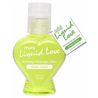 Pipedream Products Mini Liquid Love Warming Massage Lotion, Green Apple, 1.25 oz, Pipedream Products