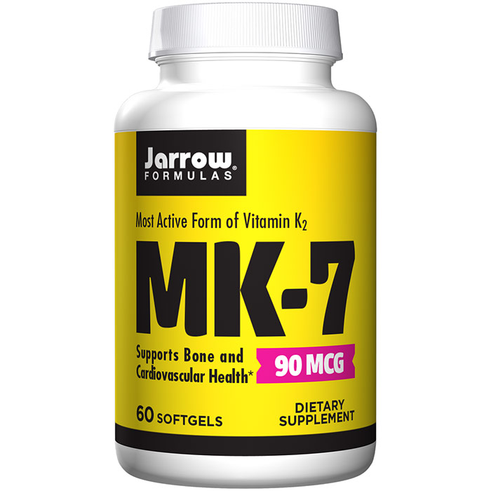 Jarrow Formulas MK-7 Vitamin K2 ( K-2 ) 90 mcg 60 Softgels, Jarrow Formulas
