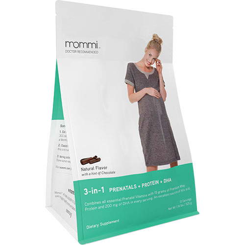 TwinLab Mommi Protein 3-in-1, Prenatals + Protein + DHA, Chocolate, 15 Servings, TwinLab