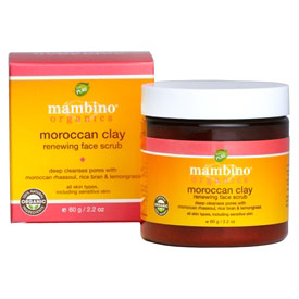 Mambino Organics Moroccan Clay Renewing Face Scrub, 2.2 oz, Mambino Organics