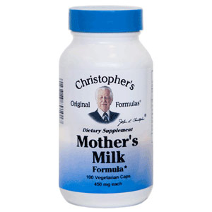 Christopher's Original Formulas Mother's Milk Formula, 100 Vegetarian Capsules, Christopher's Original Formulas