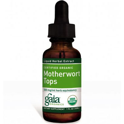 Gaia Herbs Motherwort Tops Liquid, Certified Organic, 4 oz, Gaia Herbs