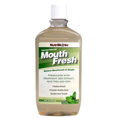 NutriBiotic MouthFresh, Natural Mouthwash & Gargle, 16 oz, NutriBiotic