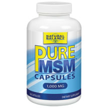 Natural Balance Pure MSM 1000 mg, PureMSM, 120 Capsules, Natural Balance