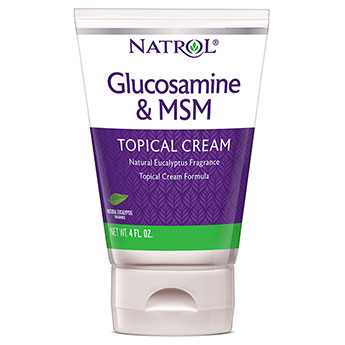 Natrol MSM with Glucosamine Creme Eucalyptus 4 oz from Natrol