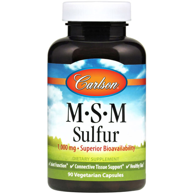 Carlson Laboratories MSM Sulfur 900 mg, 180 Capsules, Carlson Labs