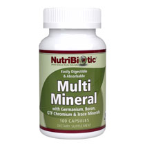NutriBiotic Multi Mineral, 100 Capsules, NutriBiotic