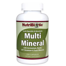 NutriBiotic Multi Mineral, 250 Capsules, NutriBiotic
