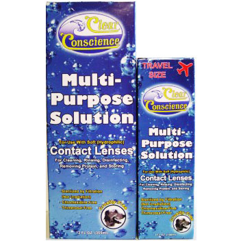 Clear Conscience Multi-Purpose Contact Lens Solution, 12 oz, Clear Conscience