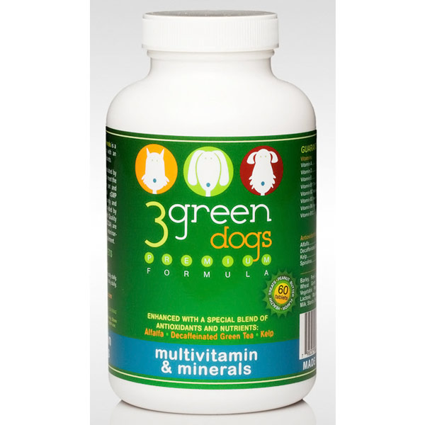 3 Green Dogs Vitamins, Inc Multivitamin & Minerals, 60 Tablets, 3 Green Dogs Vitamins, Inc