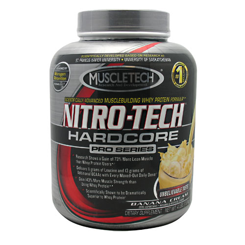 MuscleTech MuscleTech Nitro-Tech Hardcore Musclebuilding Protein, 4 lb