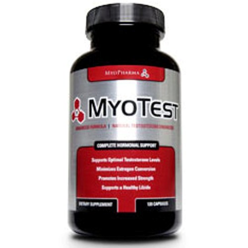 MyoPharma MyoTest, Natural Testosterone Enhancer, 120 Capsules, MyoPharma