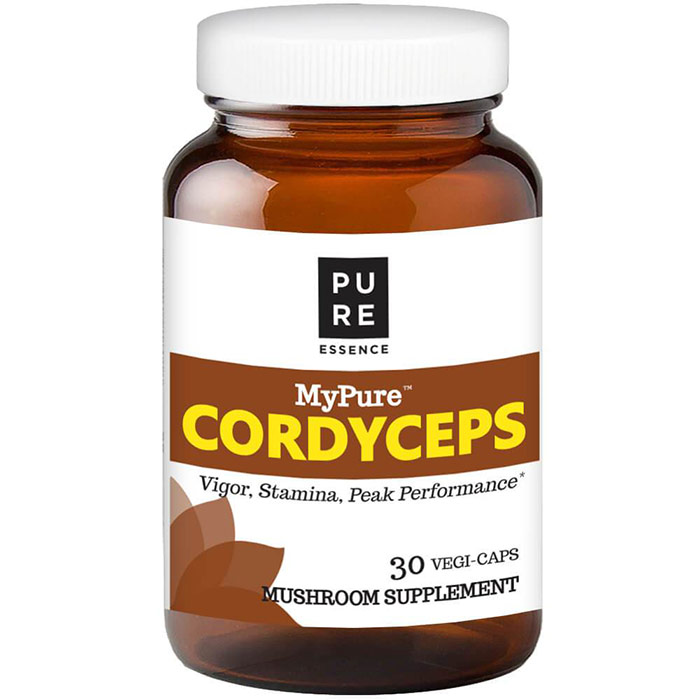 MyPure Cordyceps Mushroom Supplement, 30 Vegetarian Capsules, Pure Essence Labs