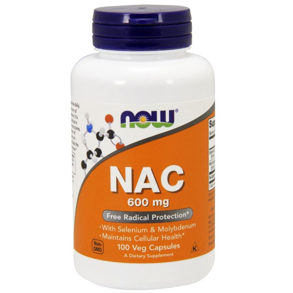 NOW Foods NAC 600mg N-Acetyl Cysteine, Selenium, Molybdenum 100 Caps, NOW Foods