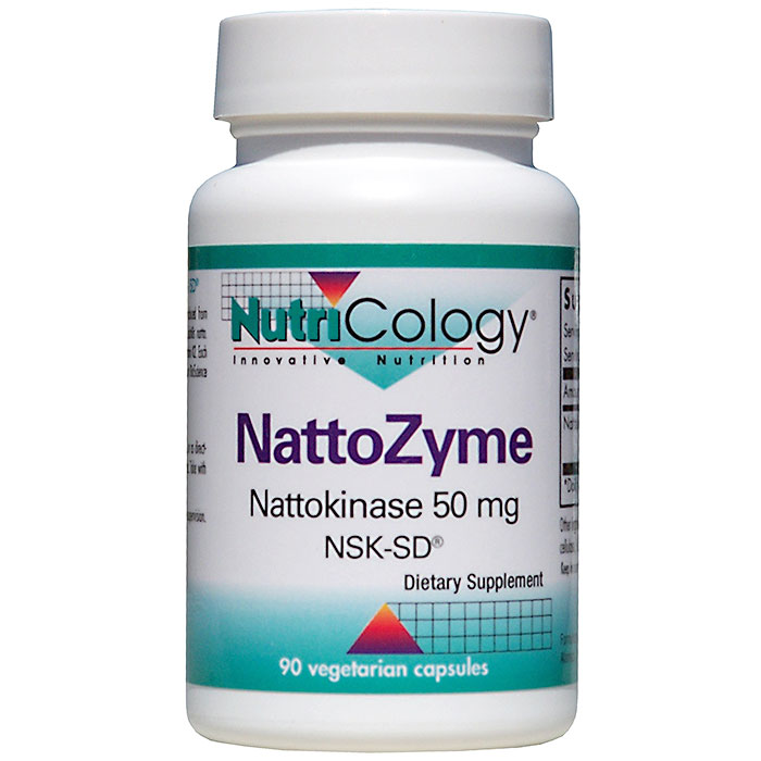 NutriCology NattoZyme 50 mg, Nattokinase NSK-SD, 90 Vegetarian Capsules, NutriCology