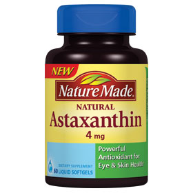 Nature Made Natural Astaxanthin 4 mg, 60 Liquid Softgels, Nature Made
