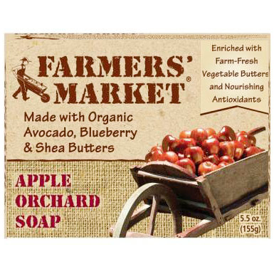 Farmers' Market Natural Bar Soap, Apple Orchard, 5.5 oz, Farmers' Market