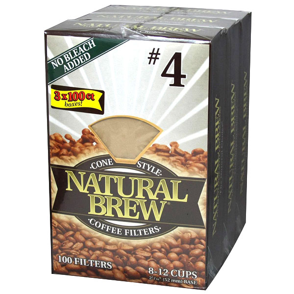 Natural Brew Natural Brew Coffee Filters, 100 ct x 3 Pack