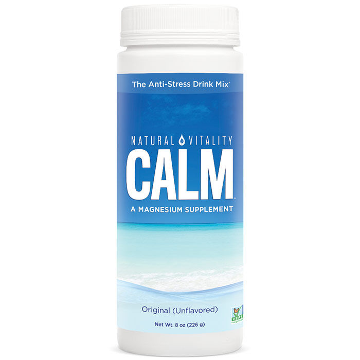 Peter Gillham's Natural Vitality Natural Calm, Relaxing Magnesium Powder, 8 oz, Peter Gillham's Natural Vitality