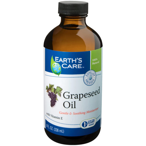 Earth's Care 100% Natural Grapeseed Oil, 8 oz, Earth's Care