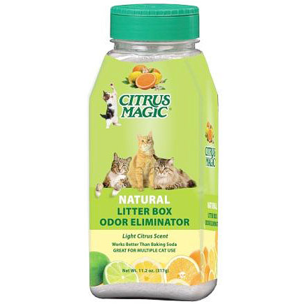 Citrus Magic Natural Litter Box Odor Eliminator, Light Citrus Scent, 11.2 oz, Citrus Magic