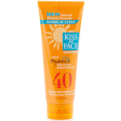 Natural Mineral Sunsreen Lotion SPF 40 with Hydresia, 3 oz, Kiss My Face