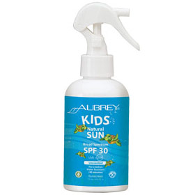Aubrey Organics Natural Sun Care, SPF 30 Sunscreen Spray for Sensitive Skin, Unscented, 6 oz, Aubrey Organics