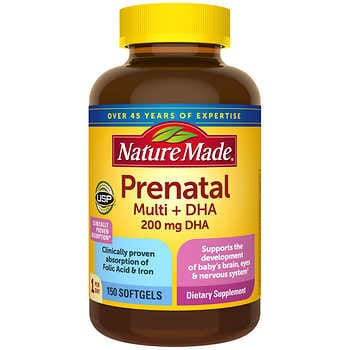 Nature Made Nature Made Prenatal Multi Vitamins Plus DHA, 150 Liquid Softgels