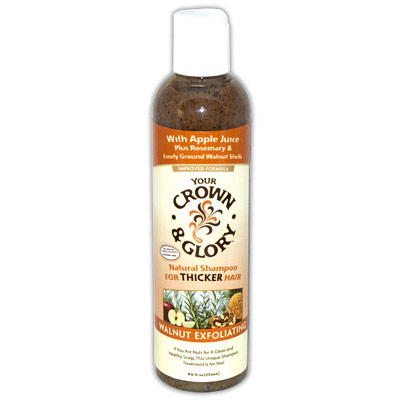 Your Crown & Glory Walnut Exfoliating Shampoo for Thicker Hair, 8.6 oz, Your Crown & Glory