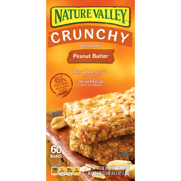 Nature Valley Nature Valley Crunchy Granola Bars, Peanut Butter, 60 Bars