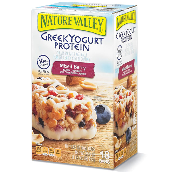 unknown Nature Valley Greek Yogurt Protein Bars, Mixed Berry, 24 Bars