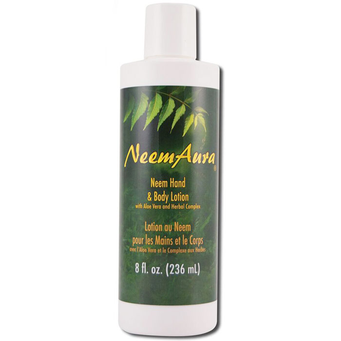Neem Aura Naturals NeemAura Neem Hand & Body Lotion with Aloe Vera 8 oz, Neem Aura Naturals