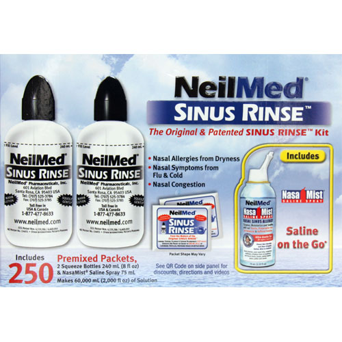 NeilMed NeilMed Sinus Rinse Kit, 2 Bottles + 250 Packets + 75ml Spray