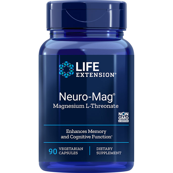 Life Extension Neuro-Mag Magnesium L-Threonate, 90 Vegetarian Capsules, Life Extension