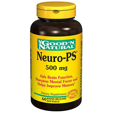 Good 'N Natural Neuro-PS 500 mg (Phosphatidyl Serine), 60 Softgels, Good 'N Natural
