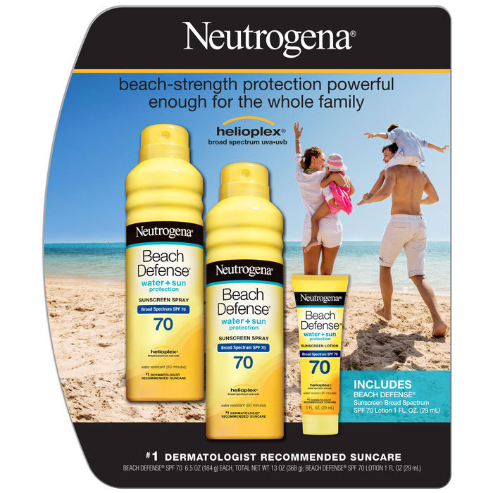 Neutrogena Neutrogena Wet Skin Kids Sunblock Spray SPF 70 with Bonus Wet Skin Kids Sunblock Lotion SPF 45